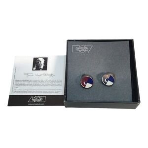 ACME Studio FRANK LLOYD WRIGHT "Round Gifts" Enamel Cufflinks‎ NEW